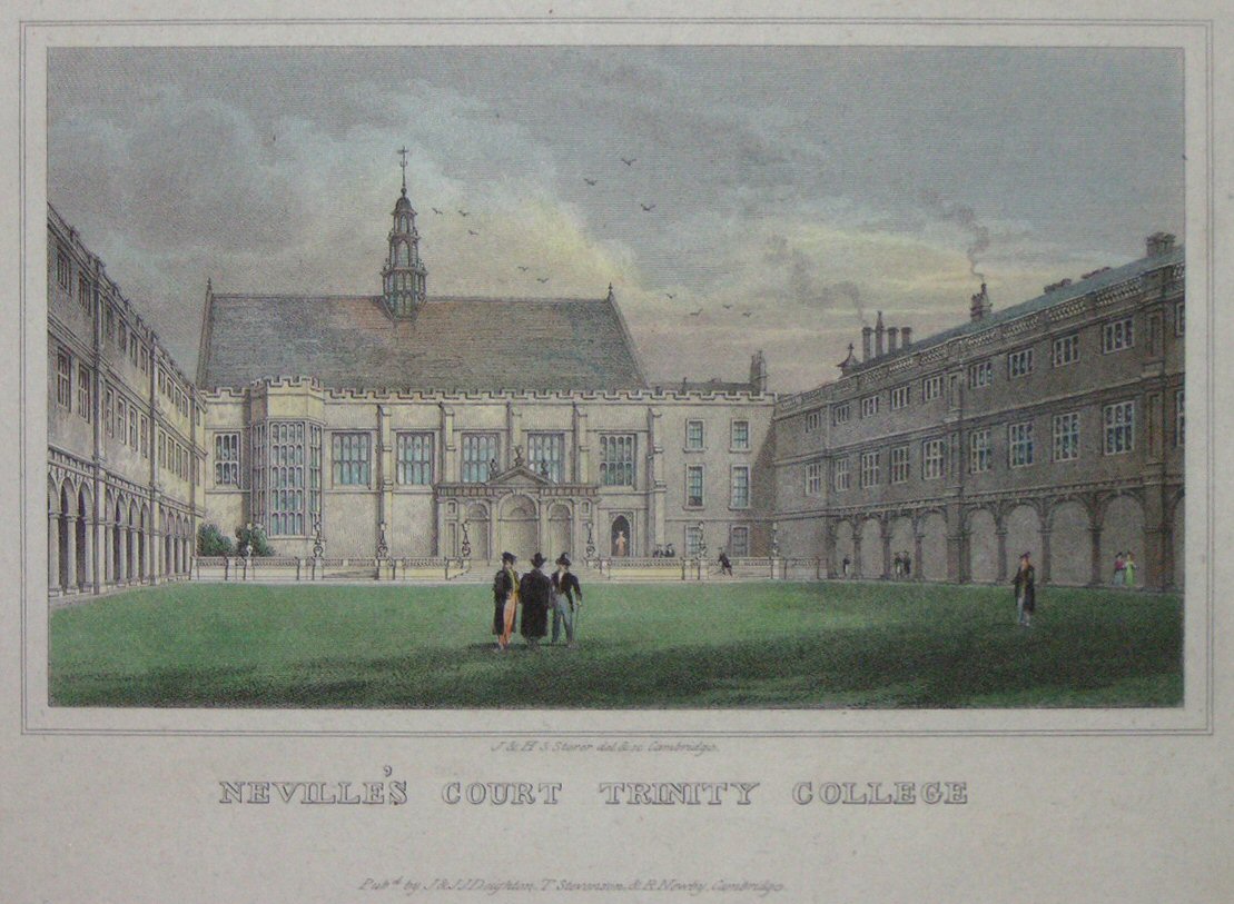 Print - Neville's Court, Trinity College. - Storer
